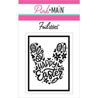 Pink and Main - Cheerfoil Collection - Foilable Panels - Happy Easter Bunny