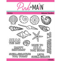 Pink and Main - Cheerfoil Collection - Adhesive Transfer Stickies - Shell-ebrate