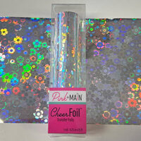 Pink and Main - Cheerfoil Collection - Transfer Foil - Flowers Silver