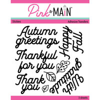 Pink and Main - Cheerfoil Collection - Adhesive Transfer Stickies - Autumn Greetings