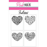 Pink and Main - Cheerfoil Collection - Foilable Panels - Christmas Hearts
