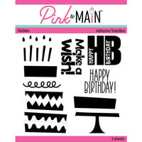 Pink and Main - Cheerfoil Collection - Adhesive Transfer Stickies - Build A Cake