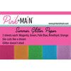 Pink and Main - 6 x 6 Glitter Paper Pack - Summer