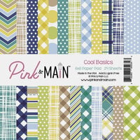 Pink and Main - 6 x 6 Paper Pack - Cool Basics