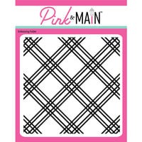 Pink and Main - Embossing Folder - Plaid