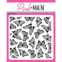 Pink and Main - Embossing Folder - Pretty Butterflies
