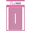 Pink and Main - Dies - Mini Stitched Rectangles Slimline 01