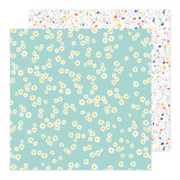 American Crafts - Life's a Party Collection - 12 x 12 Double Sided Paper - Flower Power