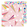 American Crafts - Life's a Party Collection - 12 x 12 Double Sided Paper - Stars N' Rainbow Stripes