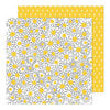 American Crafts - Life's a Party Collection - 12 x 12 Double Sided Paper - Daisy Me Rollin'
