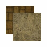 Marion Smith Designs - Time Keeper Collection - 12 x 12 Double Sided Paper - Cogs and Gears