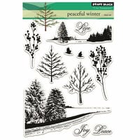 Penny Black - Peaceful Winter Collection - Christmas - Clear Photopolymer Stamps - Peaceful Winter
