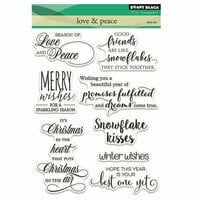 Penny Black - Peaceful Winter Collection - Christmas - Clear Photopolymer Stamps - Love and Peace
