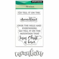Penny Black - Christmas - Die and Clear Acrylic Stamp Set - He is Born
