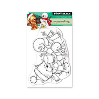 Penny Black - First Snow Collection - Christmas - Clear Photopolymer Stamps - Merrymaking