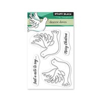 Penny Black - Winter Wishes Collection - Clear Photopolymer Stamps - Dearest Doves
