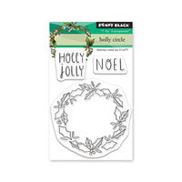 Penny Black - Christmas - Clear Photopolymer Stamps - Holly Circle - Mini