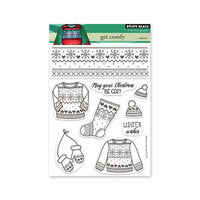 Penny Black - Winter Wishes Collection - Clear Photopolymer Stamps - Get Comfy