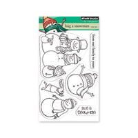 Penny Black - Hello Winter Collection - Clear Photopolymer Stamps - Hug A Snowman