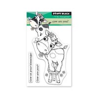 Penny Black - Hello Sunshine Collection - Clear Photopolymer Stamps - Cow Are You