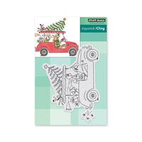 Penny Black - Winter Dream Collection - Cling Mounted Rubber Stamps - Festive Drive