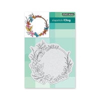 Penny Black - Cherished Collection - Cling Mounted Rubber Stamps - Winged Wreath
