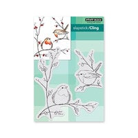 Penny Black - Winter Collection - Cling Mounted Rubber Stamps - Feathered Friends