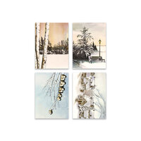 Penny Black - Home For Christmas Collection - 3.25 x 4.5 Premium Cardstock Pack - Snowfall Serenity