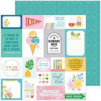 Pinkfresh Studio - Keeping It Real Collection - 12 x 12 Double Sided Paper - Reality Check