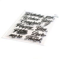 Pinkfresh Studio - Clear Photopolymer Stamps - Brushed Sentiments
