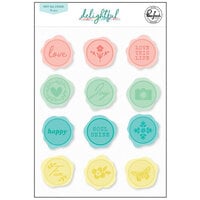 Pinkfresh Studio - Delightful Collection - Puffy Stickers - Wax Seals