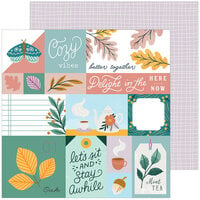 Pinkfresh Studio - Good Times Collection - 12 x 12 Double Sided Paper - Gratitude