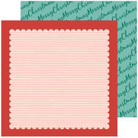 Pinkfresh Studio - Happy Holidays Collection - Christmas - 12 x 12 Double Sided Paper - Merry Christmas