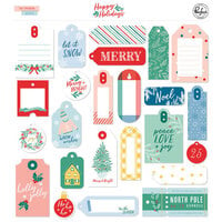 Pinkfresh Studio - Happy Holidays Collection - Christmas - Ephemera Pack - Die Cut Tags