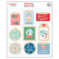 Pinkfresh Studio - Happy Holidays Collection - Christmas - Wood Accent Stickers