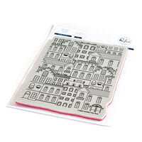 Pinkfresh Studio - Christmas - Cling Mounted Rubber Stamps - Holiday City View