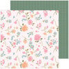 Pinkfresh Studio - Lovely Blooms Collection - 12 x 12 Double Sided Paper - Start Somewhere