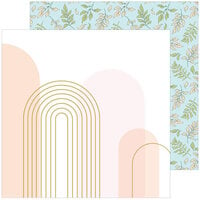 Pinkfresh Studio - Lovely Blooms Collection - 12 x 12 Double Sided Paper - Live In The Moment
