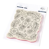 Pinkfresh Studio - Artsy Floral Collection - Cling Mounted Rubber Stamps - Berries and Blossoms