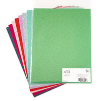 Pinkfresh Studio - Essentials Collection - 8.5 x 11 Paper Pack - Glitter Cardstock - Color Sampler