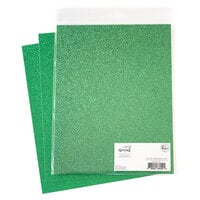 Pinkfresh Studio - Essentials Collection - 8.5 x 11 Paper Pack - Glitter Cardstock - Jade