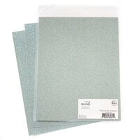Pinkfresh Studio - Essentials Collection - 8.5 x 11 Paper Pack - Glitter Cardstock - Ocean Breeze