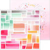 Pinkfresh Studio - Happy Things Collection - 12 x 12 Double Sided Paper - Ombre Mosaic