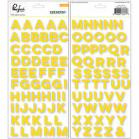 Pinkfresh Studio - Life Noted Collection - Puffy Stickers - Alphabet