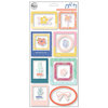 Pinkfresh Studio - Joyful Day Collection - Chipboard Stickers - Frames and Accents