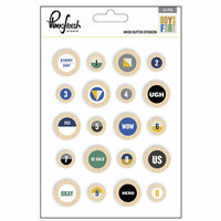 Pinkfresh Studio - Boys Fort Collection - Wood Stickers - Buttons