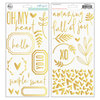 Pinkfresh Studio - Simple and Sweet Collection - Puffy Stickers - Accents - Golden