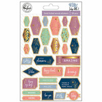 Pinkfresh Studio - Indigo Hills 2 Collection - Wood Stickers with Foil Accents