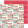 Pinkfresh Studio - Christmas - Home for the Holidays Collection - 12 x 12 Double Sided Paper - Home for the Holidays