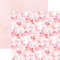 Paper House Productions - 12 x 12 Double Sided Paper - Pink Watercolor Polka Dots